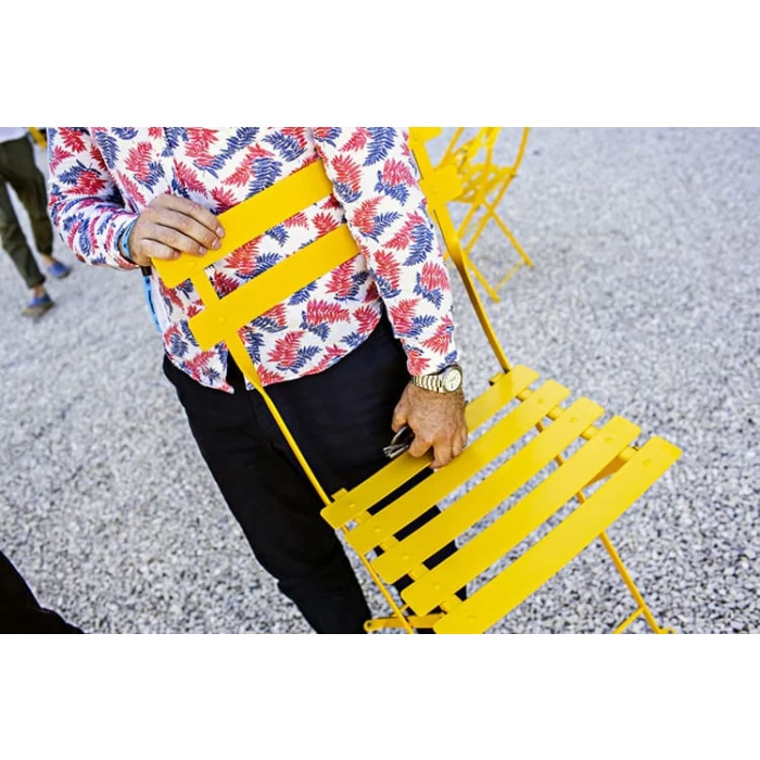 Chaise De Jardin Pliante FERMOB Bistro Métal - Miel 3 Chaise De Jardin Pliante FERMOB Bistro Métal - Miel – Image 3