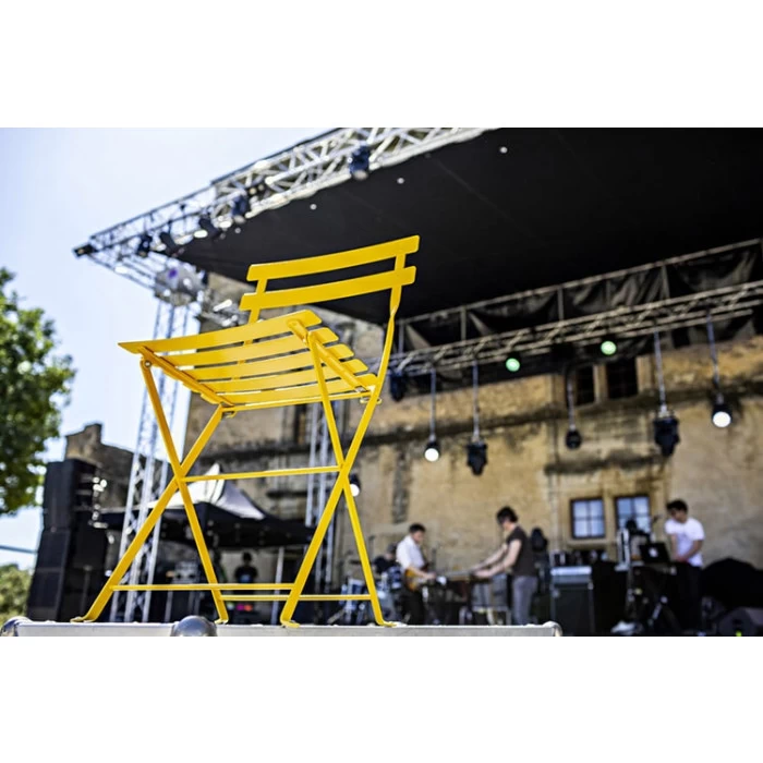 Chaise De Jardin Pliante FERMOB Bistro Métal - Miel 2 Chaise De Jardin Pliante FERMOB Bistro Métal - Miel – Image 2