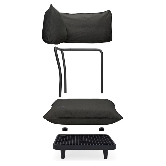 Module Fauteuil D'angle Pour Canapé Fatboy Paletti - Gris Orage 3 Module Fauteuil D'angle Pour Canapé Fatboy Paletti - Gris Orage – Image 3