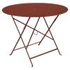 Table De Jardin 4 Personnes FERMOB Bistro Ø 96 Cm - Ocre Rouge