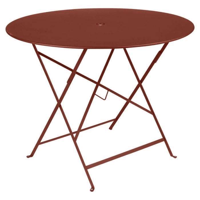 Table De Jardin 4 Personnes FERMOB Bistro Ø 96 Cm - Ocre Rouge 1 Table De Jardin 4 Personnes FERMOB Bistro Ø 96 Cm - Ocre Rouge