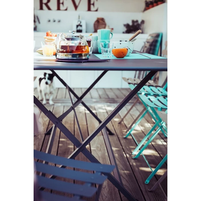 Table De Jardin 8 Personnes FERMOB Cargo 128 X 128 Cm - Carbone 4 Table De Jardin 8 Personnes FERMOB Cargo 128 X 128 Cm - Carbone – Image 4