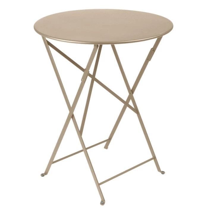 Table De Jardin 2 Personnes FERMOB Bistro Ø 60 Cm - Muscade 1 Table De Jardin 2 Personnes FERMOB Bistro Ø 60 Cm - Muscade