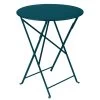 Table De Jardin 2 Personnes FERMOB Bistro Ø 60 Cm - Bleu Acapulco