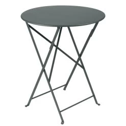 Table De Jardin 2 Personnes FERMOB Bistro Ø 60 Cm - Gris Orage