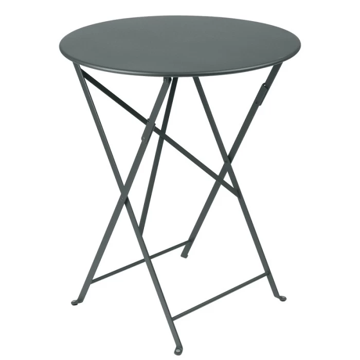 Table De Jardin 2 Personnes FERMOB Bistro Ø 60 Cm - Gris Orage 1 Table De Jardin 2 Personnes FERMOB Bistro Ø 60 Cm - Gris Orage