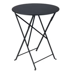 Table De Jardin 2 Personnes FERMOB Bistro Ø 60 Cm - Carbone