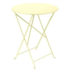 Table De Jardin 2 Personnes FERMOB Bistro Ø 60 Cm - Citron Givré
