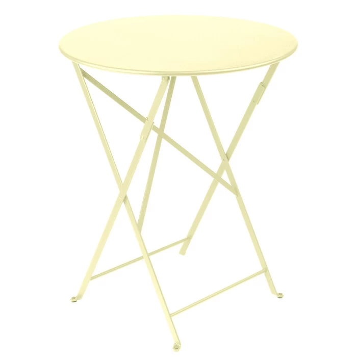 Table De Jardin 2 Personnes FERMOB Bistro Ø 60 Cm - Citron Givré 1 Table De Jardin 2 Personnes FERMOB Bistro Ø 60 Cm - Citron Givré