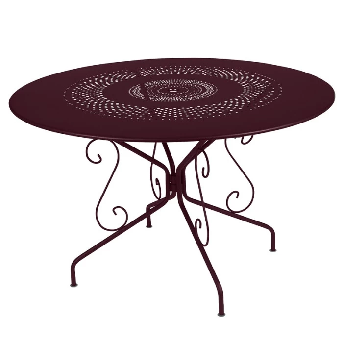 Table De Jardin 8 Personnes FERMOB Montmartre Ø 117 Cm - Cerise Noire 1 Table De Jardin 8 Personnes FERMOB Montmartre Ø 117 Cm - Cerise Noire