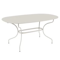 Table De Jardin Ovale 6 Personnes FERMOB Opéra + 160 X 90 Cm - Gris Argile