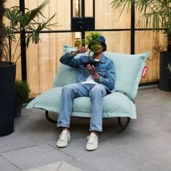 Rocking Chair Fatboy Rock'n'Roll - Noir -Lafuma Magasin 103161 rocking chair fatboy rocknroll noir ecume