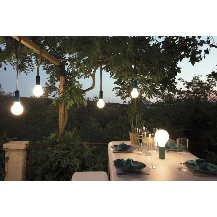 Lampe De Jardin FERMOB Aplô H 24 - Bleu Acapulco 3 Lampe De Jardin FERMOB Aplô H 24 - Bleu Acapulco – Image 3