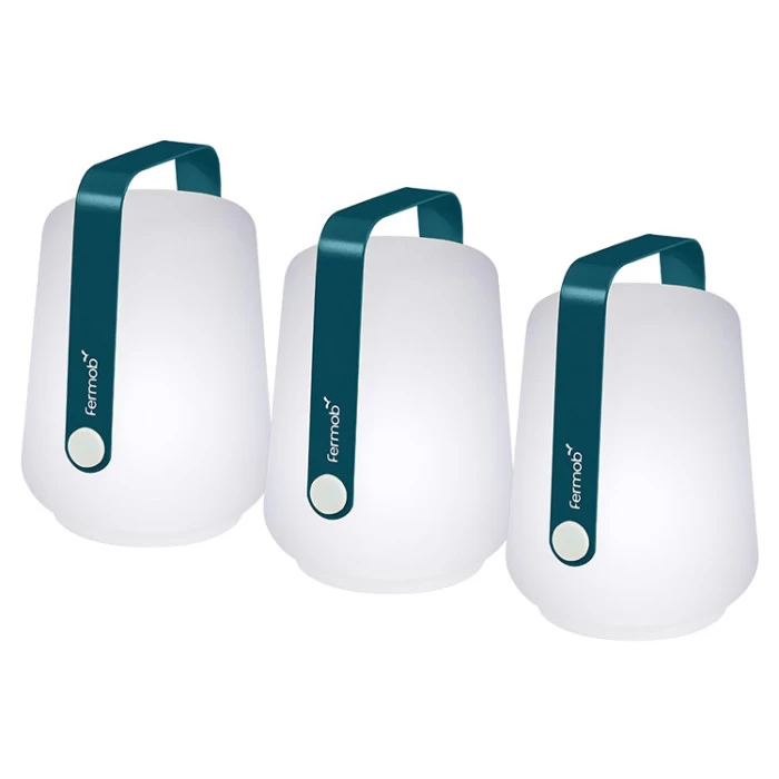 Lot De 3 Lampes Nomades FERMOB Balad H 12 Cm - Bleu Acapulco 1 Lot De 3 Lampes Nomades FERMOB Balad H 12 Cm - Bleu Acapulco