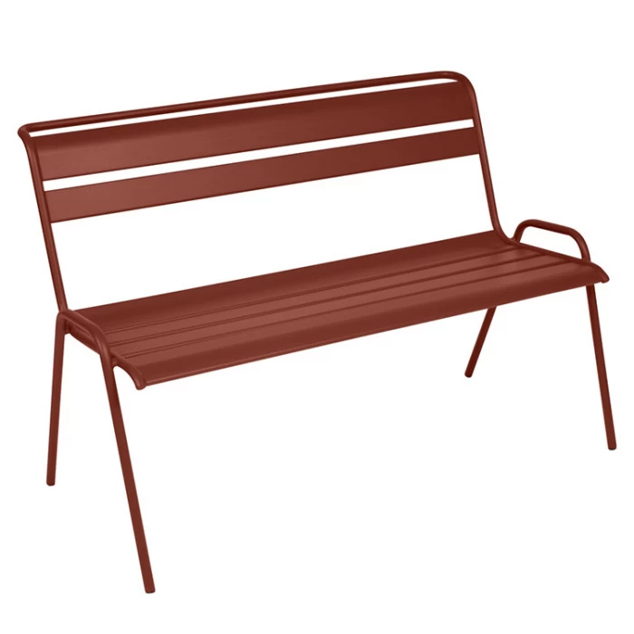 Banc De Jardin FERMOB Monceau - Ocre Rouge 1 Banc De Jardin FERMOB Monceau - Ocre Rouge