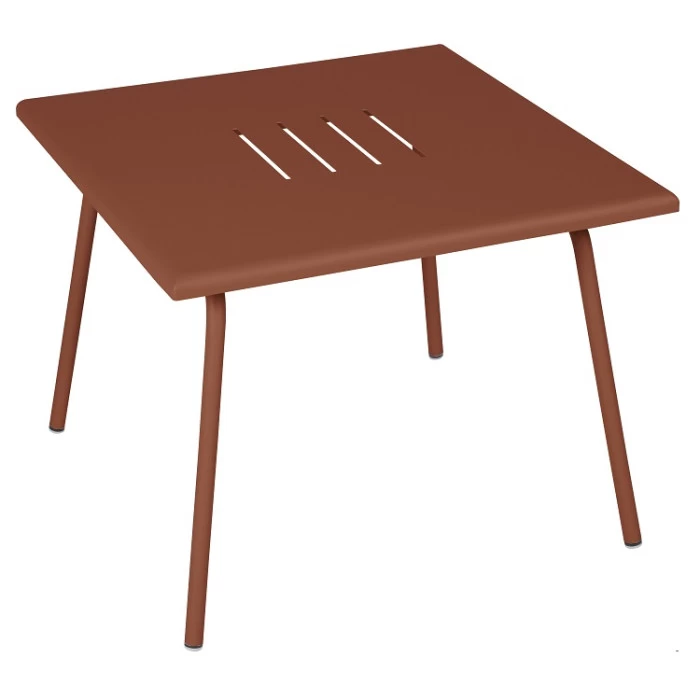 Table Basse De Jardin FERMOB Monceau 57 X 57 Cm - Ocre Rouge 1 Table Basse De Jardin FERMOB Monceau 57 X 57 Cm - Ocre Rouge