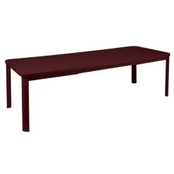 Table De Jardin 10 Personnes Avec 2 Rallonges FERMOB Oléron 155 / 255 X 100 Cm - Cerise Noire