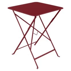 Table De Jardin Pliante 2 Personnes FERMOB Bistro 57 X 57 Cm - Piment