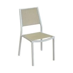 Chaise De Jardin Florence En Aluminium Et Finition Brush - ALIZE -Lafuma Magasin chaise jardin aluminium alize florence lin 1