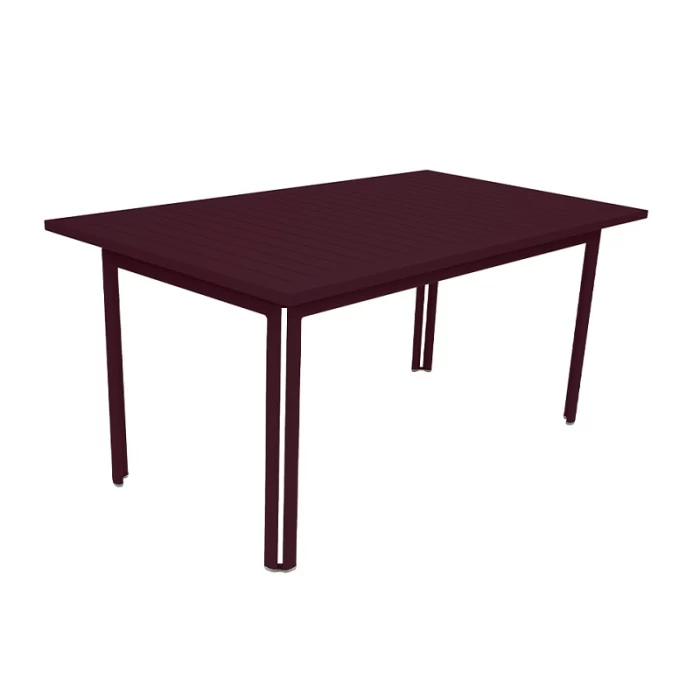 Table De Jardin FERMOB Costa 160 X 80 Cm - Cerise Noire 1 Table De Jardin FERMOB Costa 160 X 80 Cm - Cerise Noire