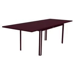 Table De Jardin 8 à 10 Personnes Avec Rallonge FERMOB Costa 160 / 240 X 90 Cm - Cerise Noire