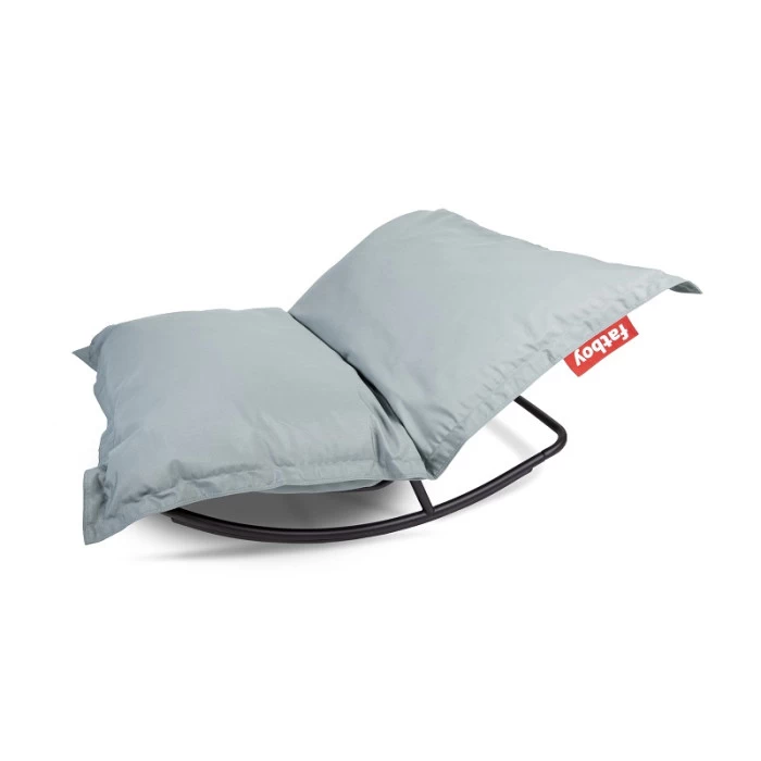 Pack Rocking Chair Rock'n'Roll Noir + Pouf Original Outdoor Écume Fatboy 1 Pack Rocking Chair Rock'n'Roll Noir + Pouf Original Outdoor Écume Fatboy