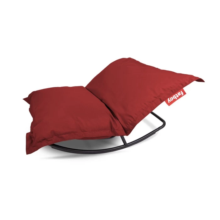Pack Rocking Chair Rock'n'Roll Noir + Pouf Original Outdoor Rouge Fatboy 1 Pack Rocking Chair Rock'n'Roll Noir + Pouf Original Outdoor Rouge Fatboy
