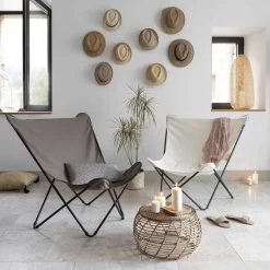 Fauteuil Pliant LAFUMA Pop Up XL Airlon - Écru 10 Fauteuil Pliant LAFUMA Pop Up XL Airlon - Écru -Lafuma Magasin lfm2777.9328 fauteuil relax pliant lafuma pop up xl ecru ambiance