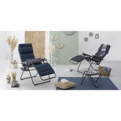 Fauteuil Relax Pliant LAFUMA Futura BeComfort - Gris Foncé -Lafuma Magasin lfm3130 fauteuil relax pliant lafuma futura becomfort ambiance 2 min