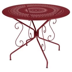 Table De Jardin 4 Personnes FERMOB Montmartre Ø 96 Cm - Piment
