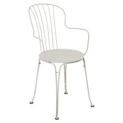 Fauteuil De Jardin Empilable FERMOB Opéra + - Gris Argile