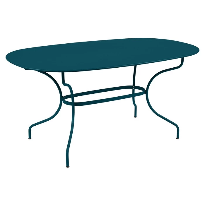 Table De Jardin Ovale 6 Personnes FERMOB Opéra + 160 X 90 Cm - Bleu Acapulco 1 Table De Jardin Ovale 6 Personnes FERMOB Opéra + 160 X 90 Cm - Bleu Acapulco