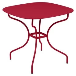 Table De Jardin 4 Personnes FERMOB Opéra + 82 X 82 Cm - Piment
