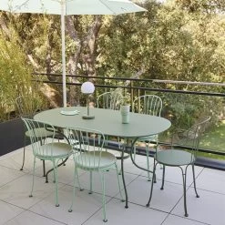 Salon De Jardin Fermob Opéra + 160 X 90 Cm, Cactus, 6 Personnes