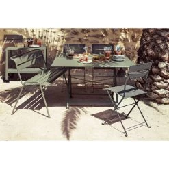 Salon De Jardin Fermob Cargo 128 X 128 Cm Cactus, 6 Personnes